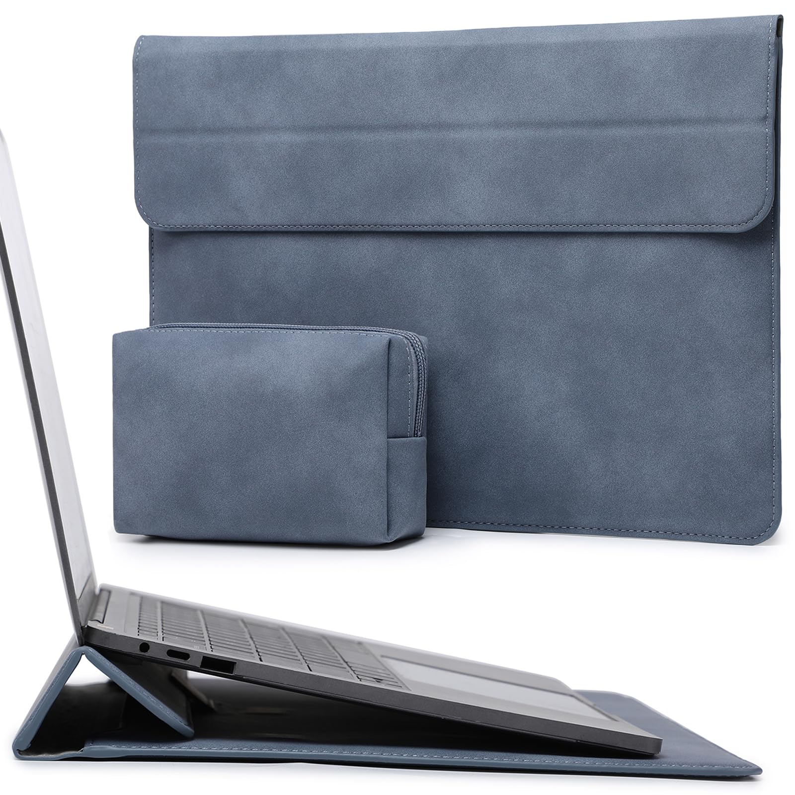 HYZUO 13 Inch Laptop Sleeve Case with Stand for 2025-2018 MacBook Air 13 M4 M3 M2 M1, 2025-2016 MacBook Pro 13 M2 M1, 13