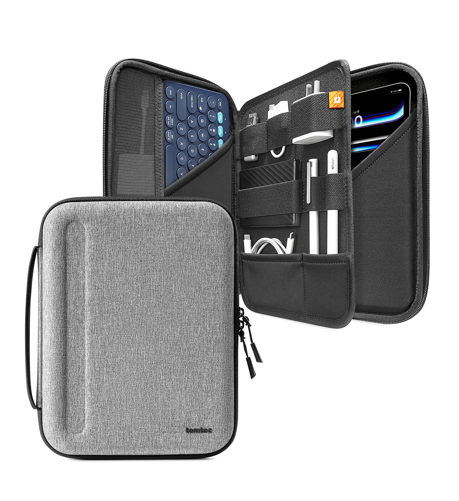 tomtoc Portfolio Tablet Case for 2026 iPad Air 11-inch (M4/M3/M2), iPad Pro 11-inch (M5/M4), 11-inch iPad A16, 10,9" iPad 10/iPad Air 5, Protective Sleeve with Accessories Pocket, Carrying Storage Bag