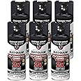 Rust-Oleum 2X Automotive Enamel Custom Spray 5-in-1 Spray Paint, 12 oz, Semi-Gloss Black, 6 Pack