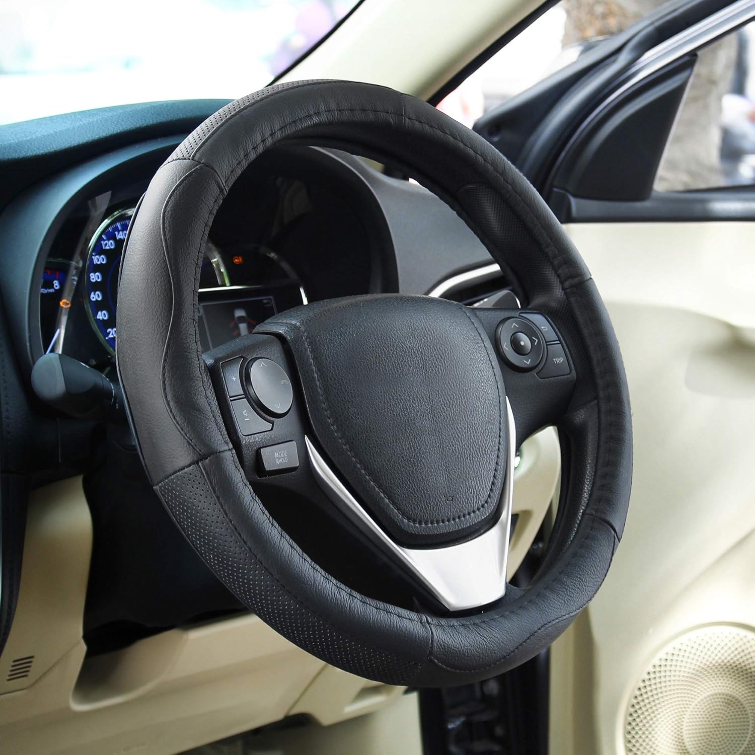 Kia Seltos Leather Steering Cover Best Price With Best Deal in Your City
