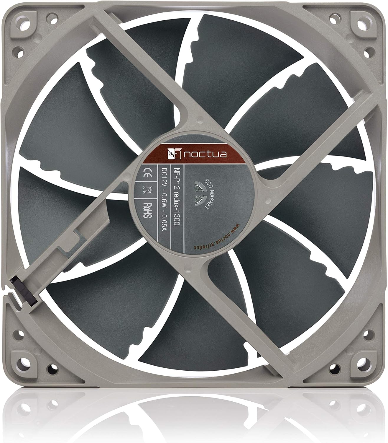 Noctua NF-P12 redux-1300, Quiet Fan, 3-Pin, 1300 RPM (120mm, Grey), 120x120x25mm - Image 4