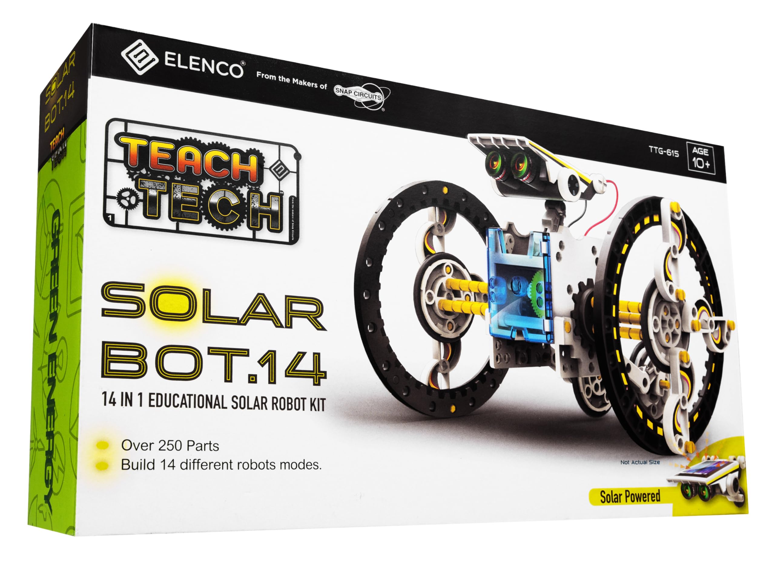 Teach Tech SolarBot.14, Transforming Solar Robot Kit, STEM Learning Toys for Kids 10+