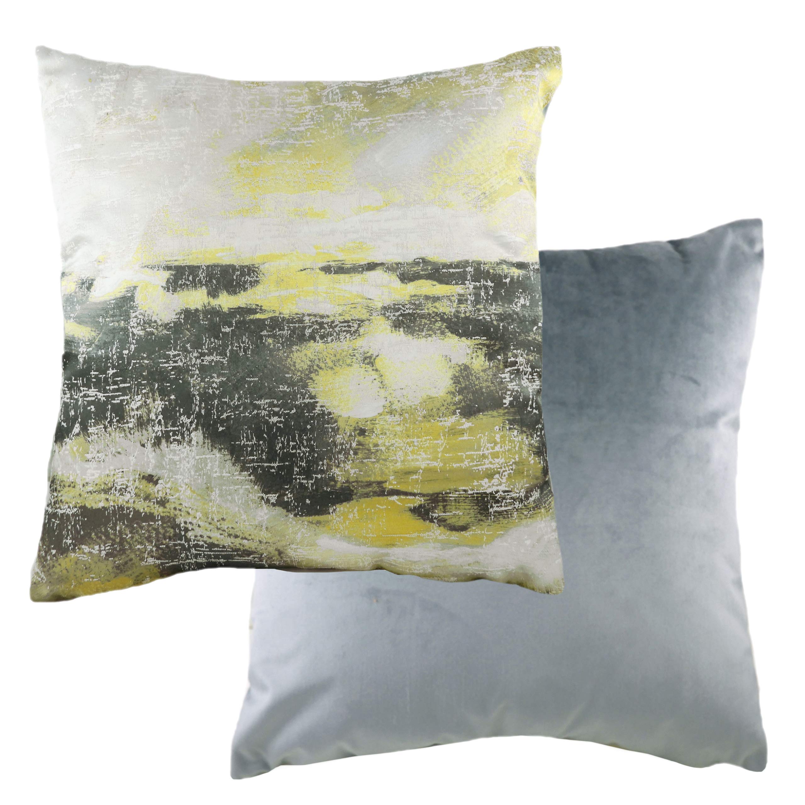 Evans Lichfield Landscape Cushion Cover, Grey/Ochre, 43 x 43 cm