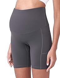 POSHDIVAH 2PCS Black Grey Women's Maternity Yoga