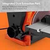 VonHaus Benchtop Belt Disc Sander 100x915mm 150mm Disc Cast Iron Dust Port view 3