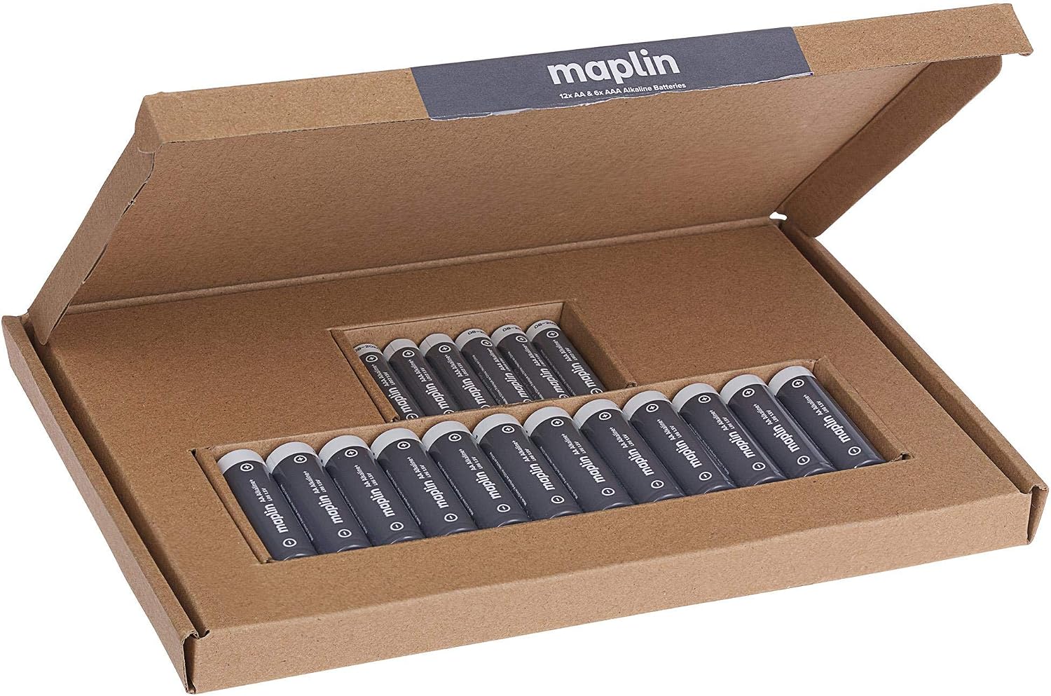 Maplin 12x AA LR6 / 6x AAA LR03 1.5V Alkaline Batteries (Triple A) 7 Year Shelf Life High Performance - Image 4