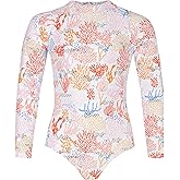 Tame the Sun Girls Swimsuit - One Piece Girl Bathing Suit - UPF+ Rash Guard Swimsuits for Girls with UV Protection