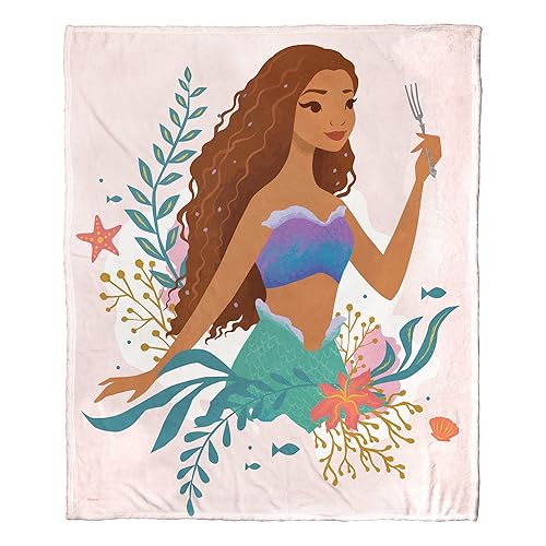 Northwest Little Mermaid/Ariel Silk Touch Throw Blanket, 50" x 60", Dinglehopper Disc