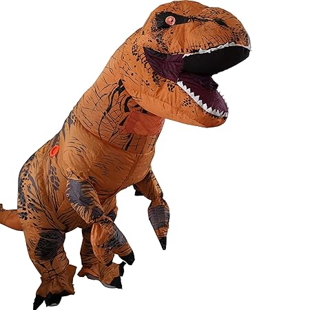 bowknotsweete Dinosaurier-Kostüm Tyrannosaurus Rex Kleidung Erwachsene Aufblasbarer Anzug Abendkleid H2.2M (Gesamt 3.2M einsc