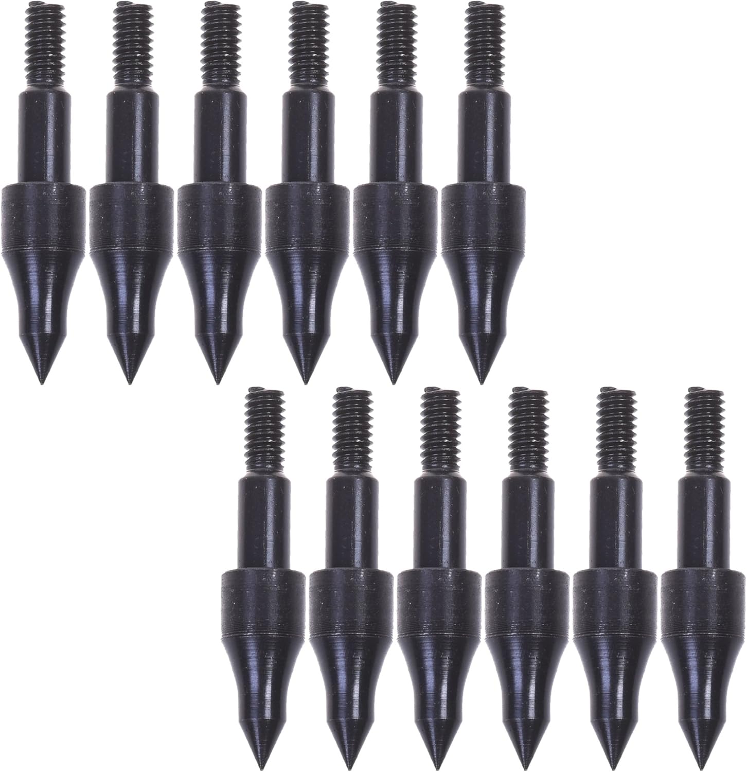 COSMOS Pack of 12 PCS Screw In Archery Bullet Points for Arrows, 100 Grain Each: Sports & Outdoors