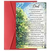 Bestmelo Dad Birthday Card,Dad Birthday Gifts from Daughter,8x5.3 Inches,Eco-Friendly,Quick-Dry