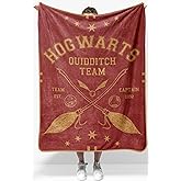 Jay Franco Plush Throw Blanket – Soft & Cozy Fleece Throw for Bedroom & Couch Décor, Official Licensed Product, Red - Harry Potter, 40x50 - Travel Blanket