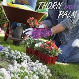 SAWANS Leather Gardening Gloves Ladies Mens Thorn Proof Purple M Pack 1 view 5