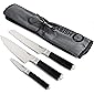 Babish Cutlery Set w/Knife Roll German, 3-Piece, Stainless Steel