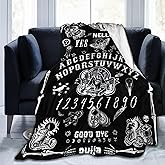 Ouija Board Goth Throw Blanket Halloween Blanket Witch Spooky Gifts Black Size 50"*40"