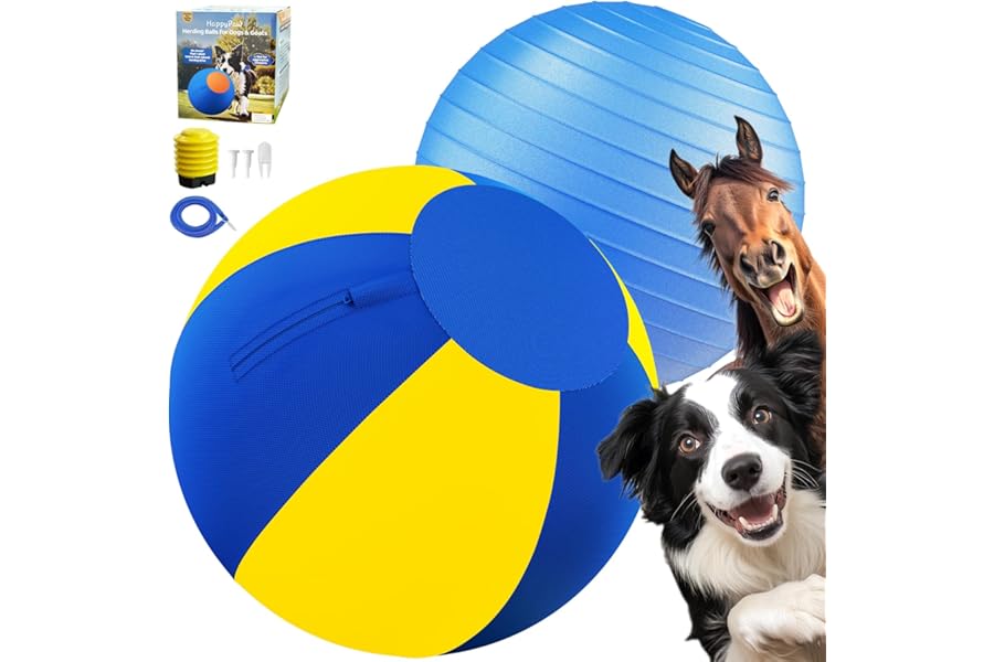 Happypaw 3.0 2026 Upgrade 18'' Herding Ball for Dogs – Enhanced Chew Resistance & Heavy-Duty Material, Dog Toy Agility Equipm