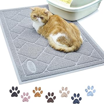 Vivaglory Tapis Litiere Chat Tapis Bac A Litiere Sans Bpa Impermeable Et Antiderapant Taille Xl 90x60cm Gris Amazon Fr Cuisine Maison