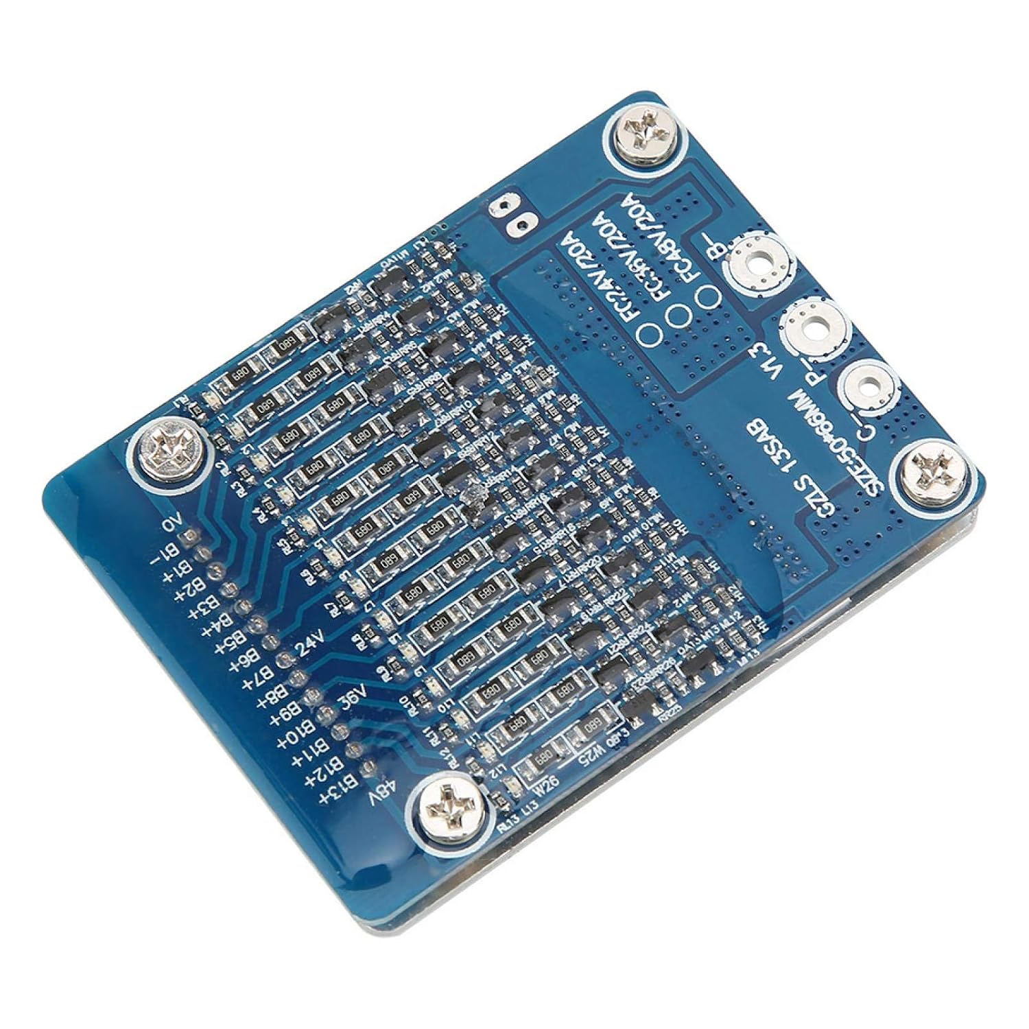 13S 48V 20A Li-ion Cell 18650 Battery Protection Board BMS PCB Protection Board With Balance Function for 13 Series Cell Li-ion Batteries