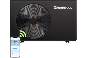 VARMINPOOL 40000BTU Pool Heat Pump with Smart Invert, up to 13,000 Gals In and Above Ground Pools, Energy Efficient Electric Pool Heater with WiFi Capable Smart Timer, Heat & Cool Duo Mode, 240V