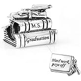 SBI Jewelry Class 2026 Graduation Graduate Charm Compatible with Pandora Charms Bracelets for 2025 University Master Phd Graduation Bead Jewelry Gifts