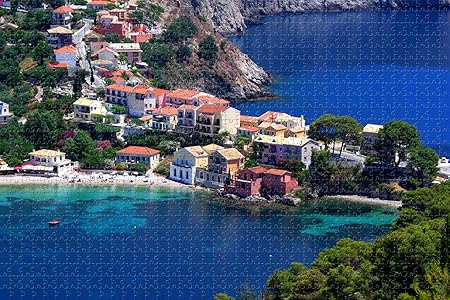 Amazon Assos村ケファロニア島ギリシャパズル木製ジグソーパズル大人用1000ピース旅行のお土産贈り物 木製パズル おもちゃ