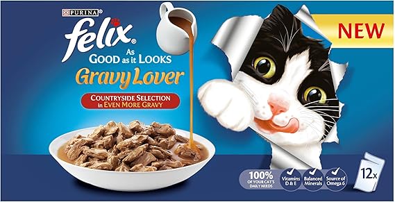 Felix As Good As It Looks Cat Food Gravy Lover Countryside 12 X 100 G Amazon Co Uk Grocery