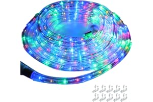 Aniai Rope Lights 18ft 216 LED, 120V UL Listed Plugin Rope Lights Connectable Indoor and Outdoor Flexible LED Tube Lights for Holiday, Garden, Yard, Corridor and Patio Decor
