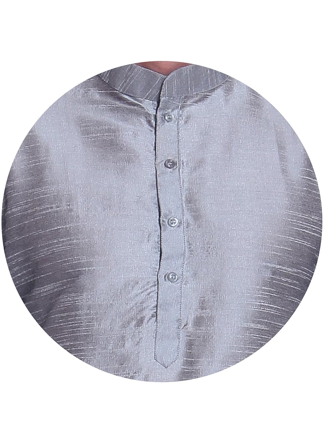 uri and mackenzie men's dupion silk dhoti kurta set unm-greyblack-dk-n