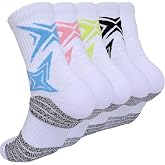 Speum Basketball Socks for Men,Performance Cushioned Men's Athletic Crew Socks with Arch Compression for Cycling Basketball