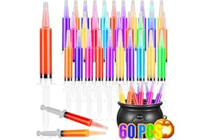 BainGesk 60 Pack Jello Shot Syringes, 20 ML Reusable Jello Shot Syringes with Tip Cap, Washable, Durable Jello Shot Syringes for Halloween, Great for Halloween Party Favors and Party Supplies