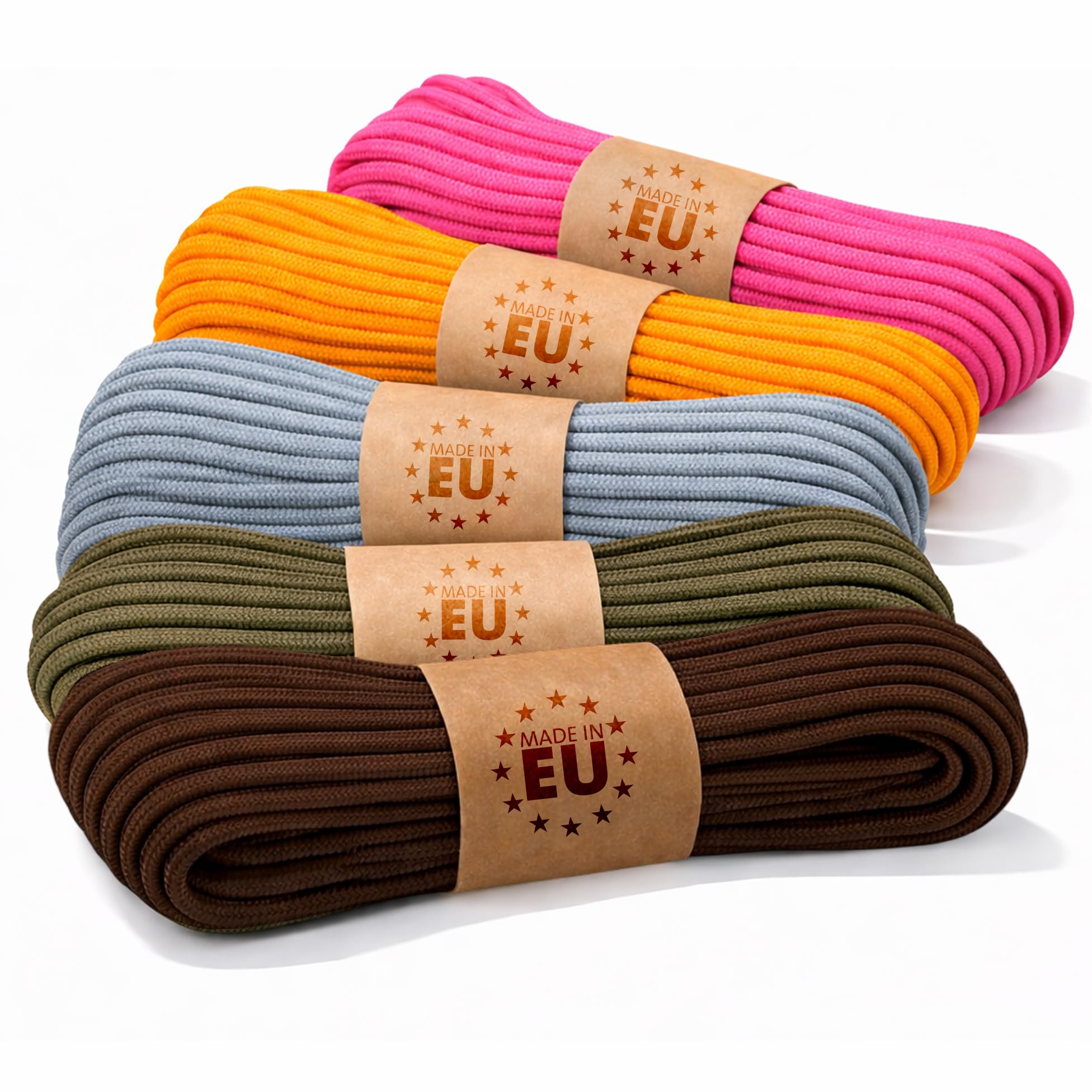 EdcX Paracord 4mm, Set of Solid Colors (6х5m and 5x10m) | Ideal for Camping, Survival, Outdoor, Crafting, DIY | 100% Nylon Rope 4mm| Tactical Cord 550 Type III - Autumn Set (5x10m)