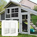 2 Pack Chicken Coop Windows 12" x 18", Sliding Shed