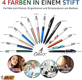 BIC 4 Colours Pro Multi Pen Retractable 1.0mm Green Blue Red Black 12 Pack view 5