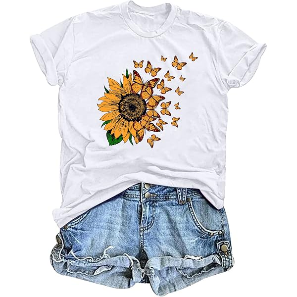 Women's Daisy Graphic Tee – Sunshine Kindness Positive Quote Top