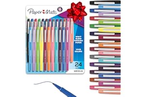 Paper Mate Felt Tip Pens, Flair Marker Pens, Medium Point, Assorted, 24 Count - Home, Office, Back to School, Teacher Supplies