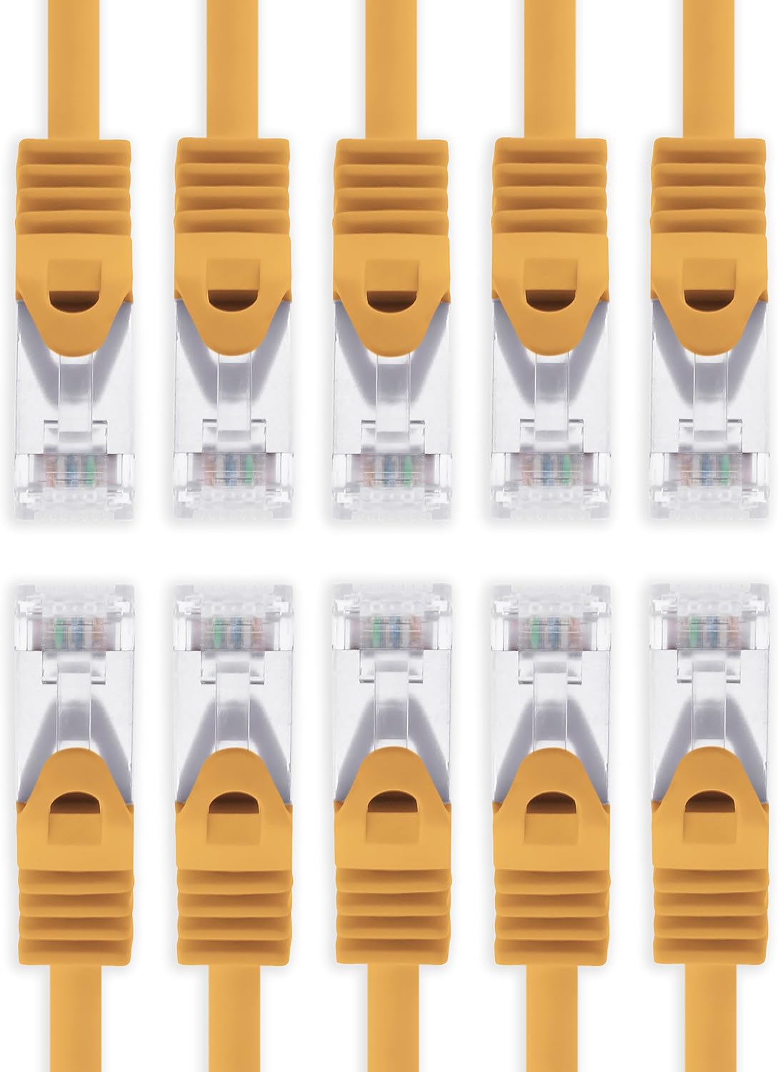 1aTTack.de 10m, orange, 10 pieces Cat7 network cable SFTP patch cable Lanka cable raw cable 10GB/s