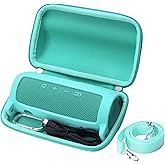 Khanka Hard Travel Case + Silicone Case Replacement for JBL Flip 6 Waterproof Portable Bluetooth Speaker (Teal)