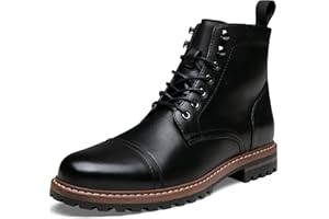 Jousen Mens Boots Premium Leather Cap Toe Casual Boots Chukka Dress Boots for Men