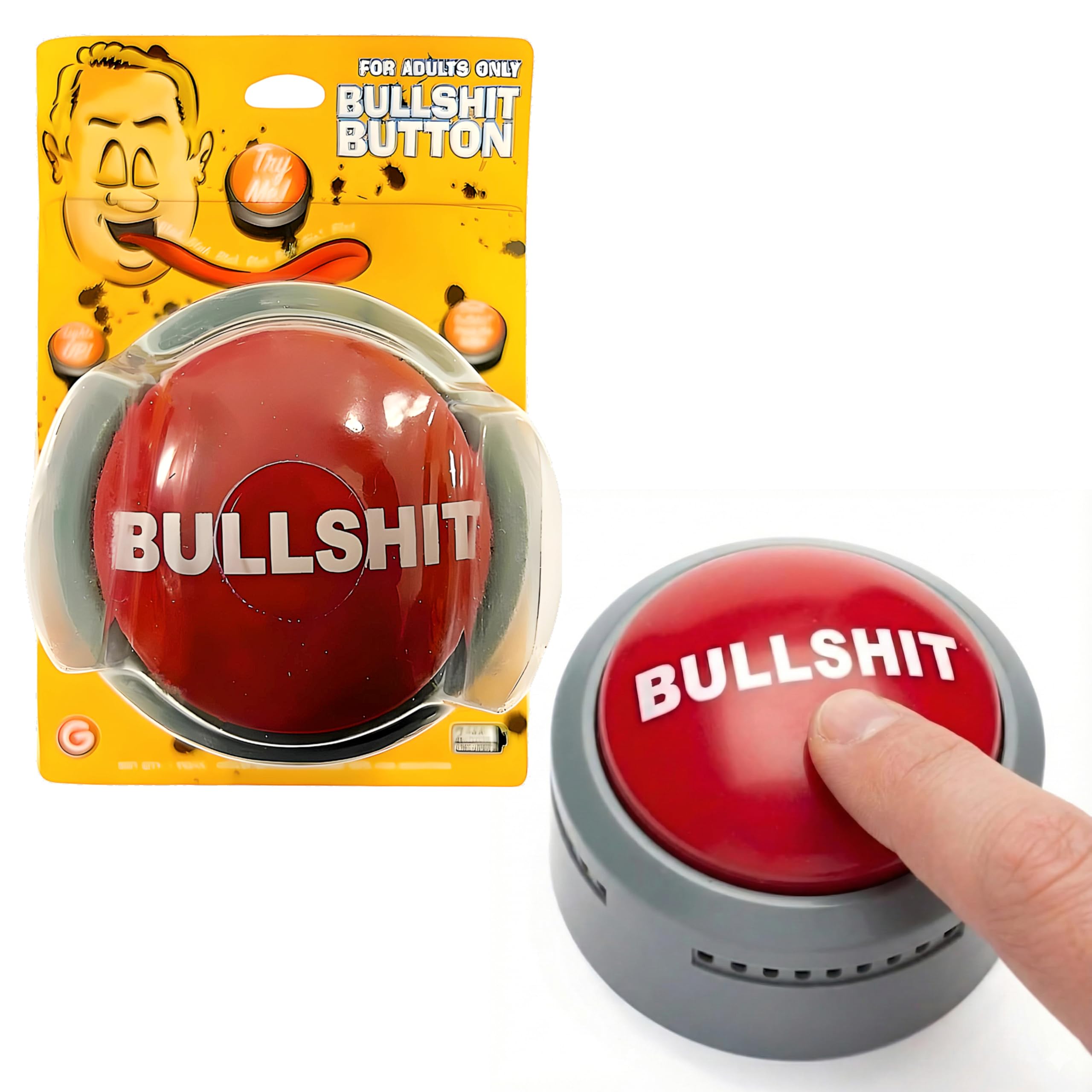 Funtime Bullshit Button - Gadget (Packaging May Vary),Red