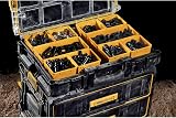 DEWALT DS100 TOUGHSYSTEM 2.0 Toolbox Yellow Clear Lid 10 Deep Cups view 5
