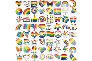 XIYOKA 70 Sheets Pride Tattoos, Gay Pride tattoos, LGBT Rainbow Temporary Tattoos, Waterproof Rainbow Flag Tattoo Stickers for Pride Equality Parades and Celebrations