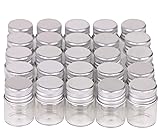 MaxMau 100 Sets Small Glass Bottles with Aluminum