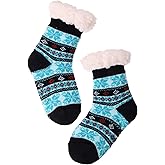 MOGGEI Girls Slipper Fuzzy Socks Kids Boys Fluffy Fleece Lined Warm Plush Sherpa Winter Child Home Socks