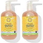 California Baby Calendula Baby Shampoo + Baby Wash | 100% Plant-Based | Soothing Lavender Body Wash | Sensitive Skin | Hypoallergenic | 19 oz (2-Pack)