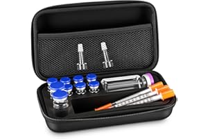 Acellegic Peptide Case 8 x 3ml + 2 x 10ml + 1 x 30ml BAC Water & Holds Vial Case for Peptide Vials GLP1, 3 ml Vial Storage, F