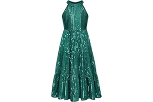 GRACE KARIN 2024 Girls Sequin Dress Elegant Cute Girls Party Maxi Dress for 5-14Y