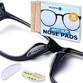 Premium Eyeglass Nose Pads, Anti-Slip Clear Silicone, 6 Pairs | Upgraded adhesive holds up to 3x longer. Ultra-soft 1mm silicone glasses nose pads for plastic frames and sunglasses.