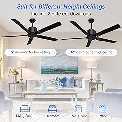 BECLOG Ceiling Fan with Remote Control, Ceiling