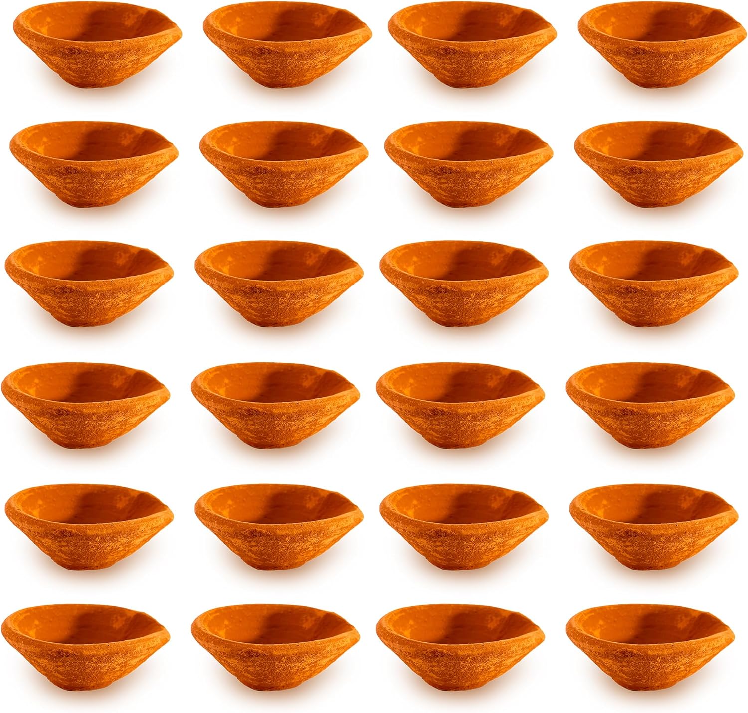 Oil Lamps & Accessories - KSJONE 24 Pcs Festive Diyas with Cotton Wicks Festive Decorations Oil Lamp Diwali Lights Clay Diyas for Diwali Tea Light Holder Indian Decor Diwali Puja Items Indian Decorations Diwali Decor