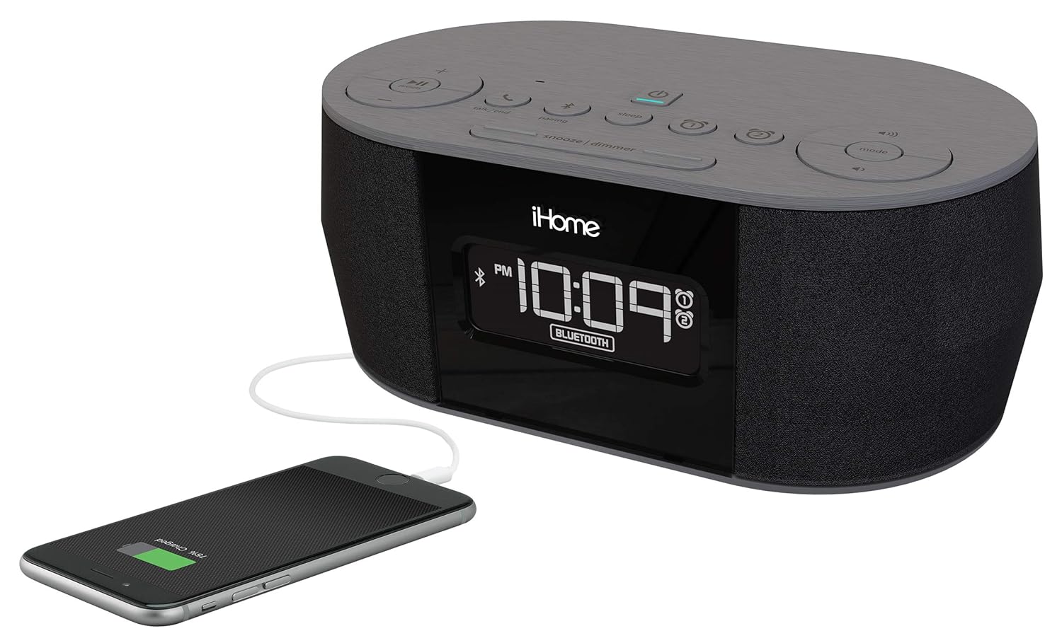 Amazon.com: iHome iBT38G Bluetooth Stereo Dual Alarm Clock Radio -  Featuring Melody, Voice Powered Music Assistant: Electronics